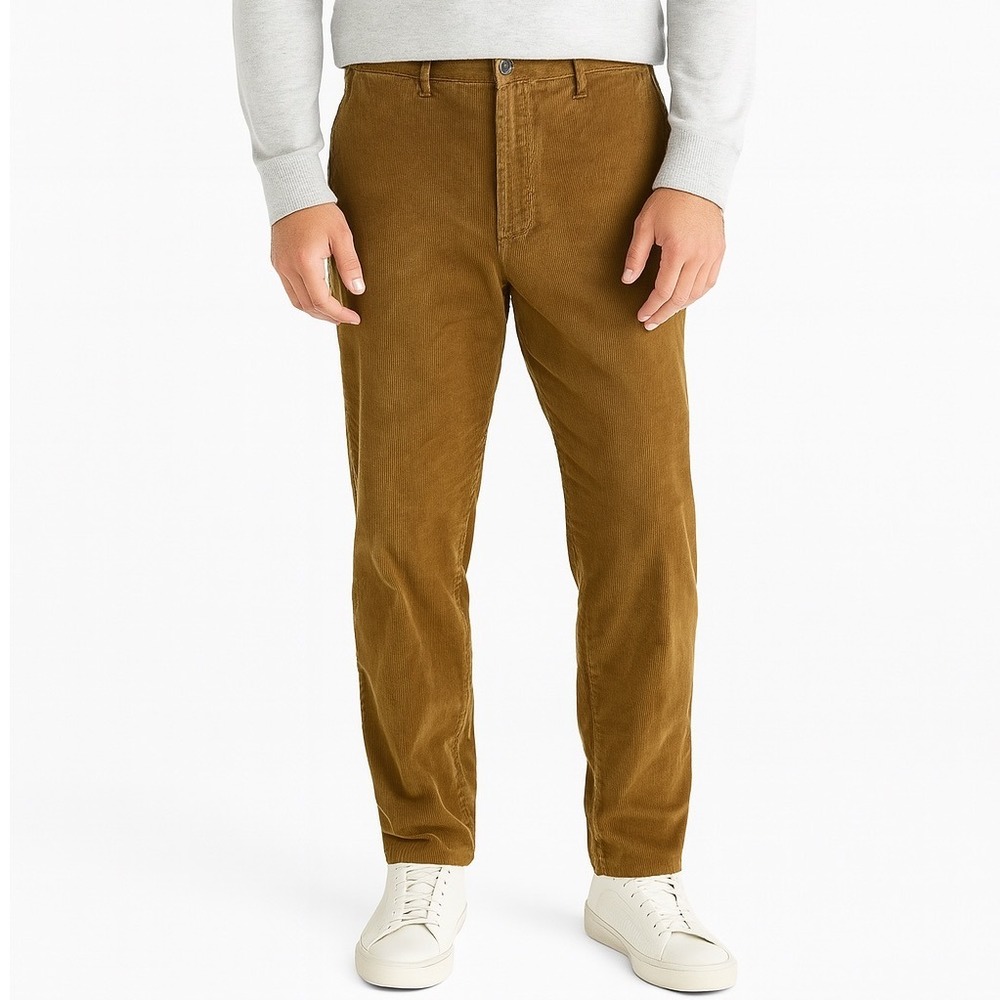 Gap Khakis‎ Tailored Slim Fit Corduroy Pants Mens 36x32 Brown Casual